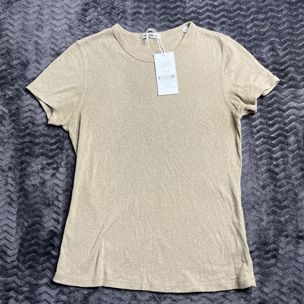 Buck Mason Driftwood Heirloom Rib short Sleeve Tee Shirt Size M NWT